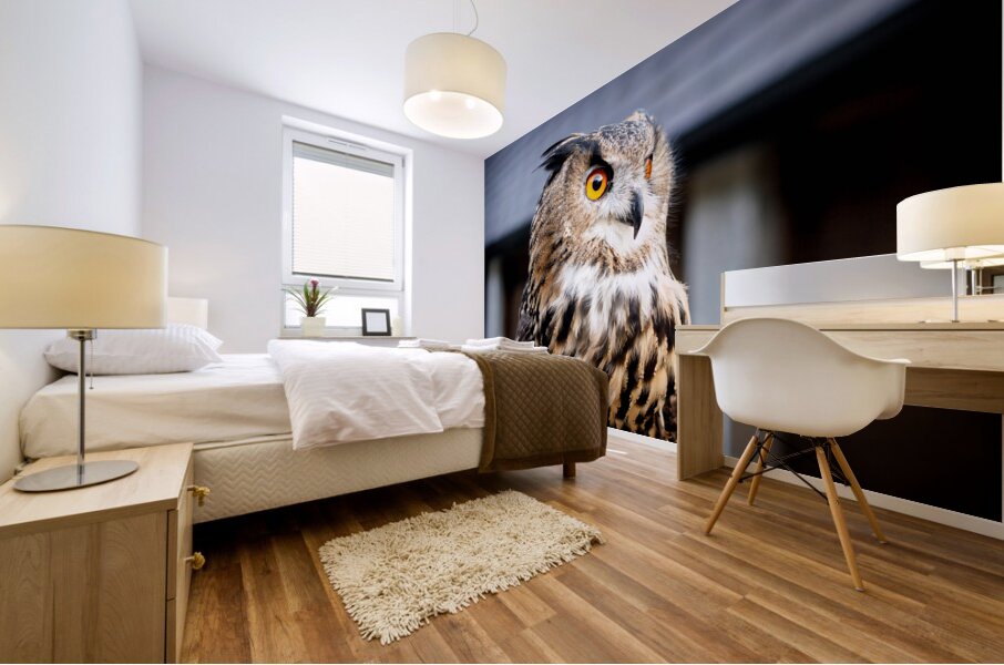 Proud Eagle Owl Mural print